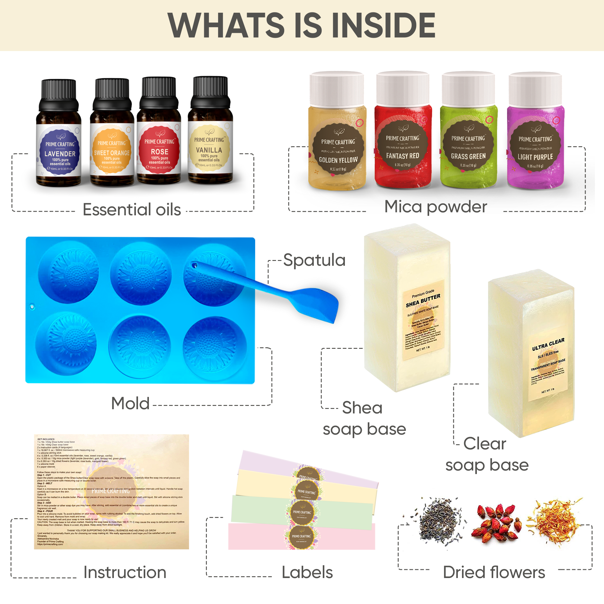 Essential Oils, Mica Powder & Soap Base