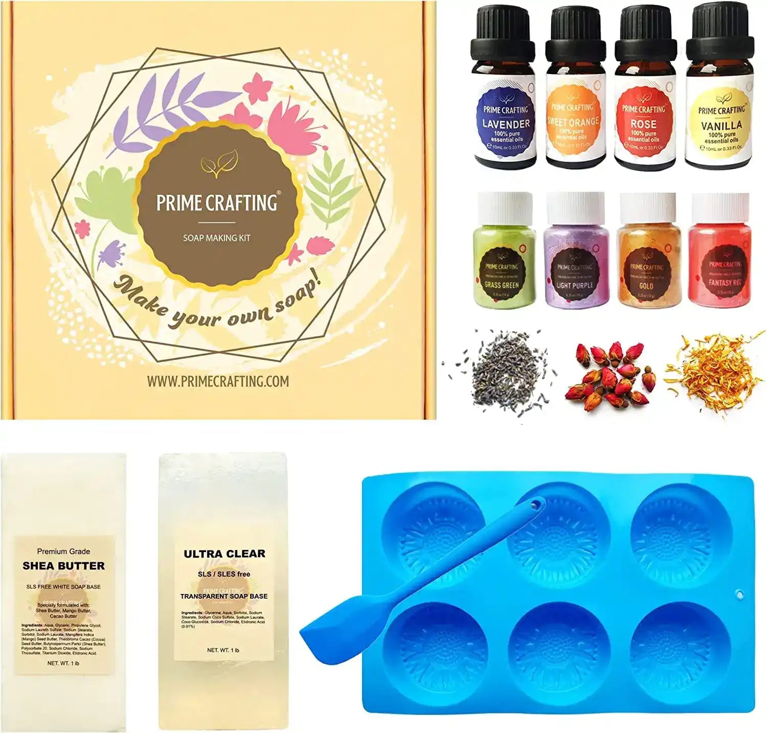 Natural Soap Making Kit For Beginners | Perfect Gift Set | Essencetics